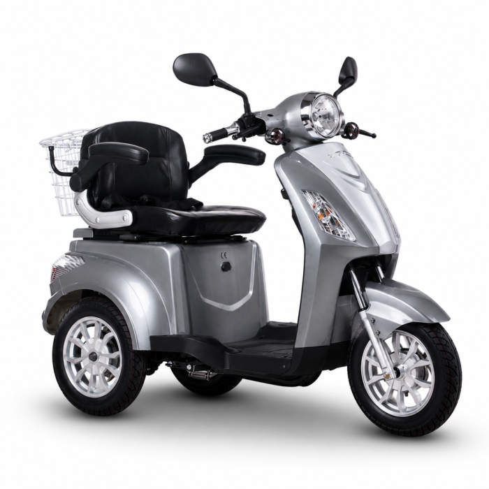 Scooter Z-TECH ZT-15-D "TRILUX PLUS" 3 RUOTE Differenziale per Disabili e Anziani -Grigio
