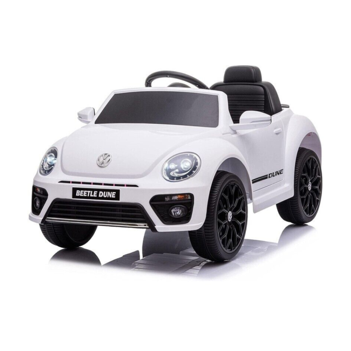 Auto Elettrica per Bambini Volkswagen Maggiolino New Beetle Small 12V-Bianco
