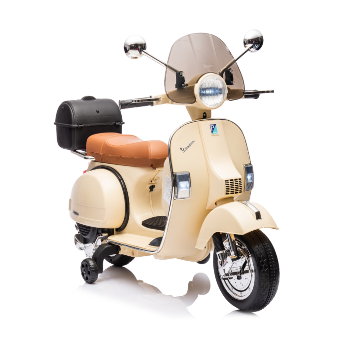 Moto Scooter Elettrico per Bambini Piaggio VESPA PX150 FULL con Parabrezza e Bauletto 12V  