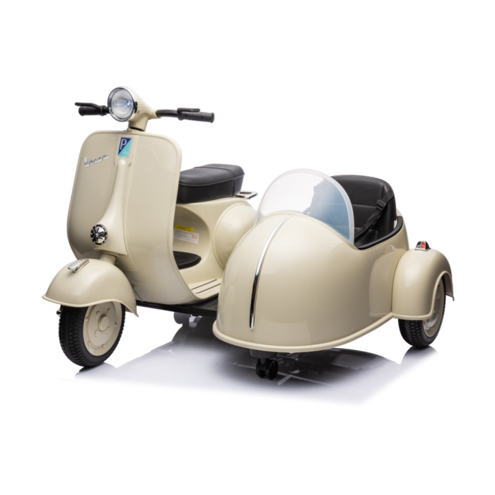 Moto Elettrica Per Bambini Vespa Sidecar Big  12V