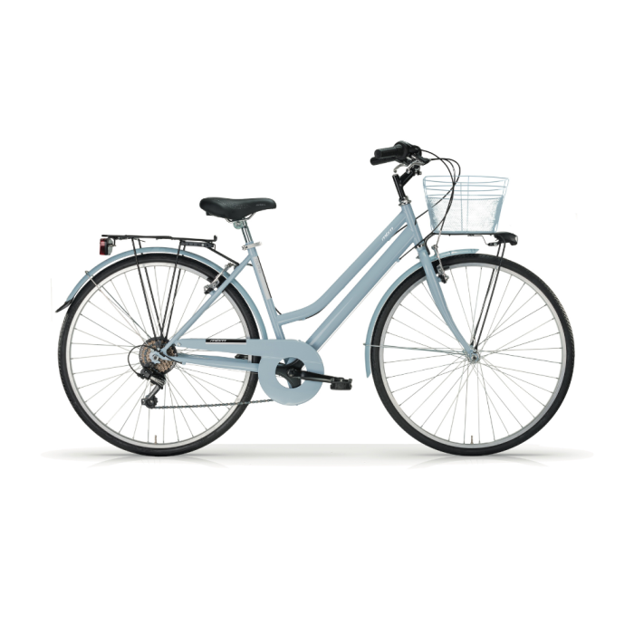 Bicicletta City Bike Trekking Donna MBM Touring W 28" 6V-Azzurro(Light Sky)