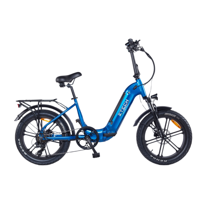 Bicicletta Elettrica Z-Tech ZT-89-K KRONOS 250/500W 48V13Ah Batteria Litio-Blu Metallizzato