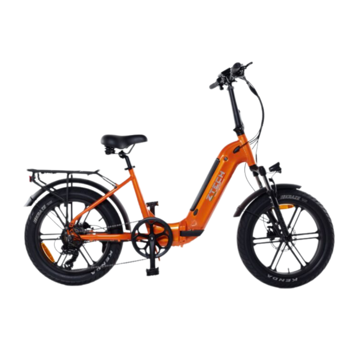 Bicicletta Elettrica Z-Tech ZT-89-K KRONOS 250/500W 48V13Ah Batteria Litio-Arancione