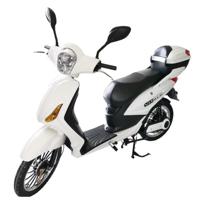 Bici Elettrica Scooter Velocipede Vitale NJT-007 250W  20Ah 48V Batteria a Grafene-Bianco