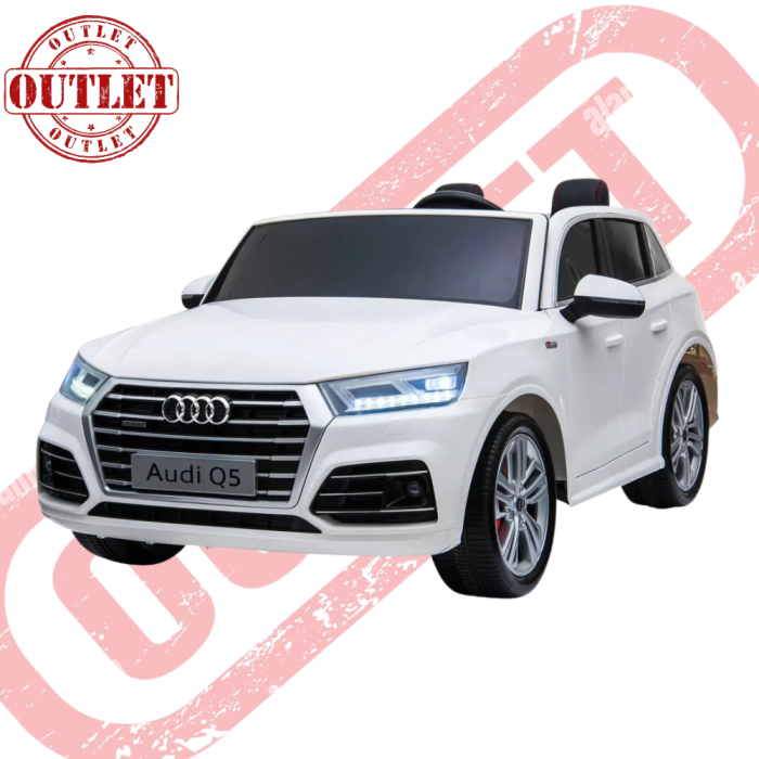 Auto Elettrica Per Bambini AUDI Q5 New Model S Line 12V 2 Posti Monitor 4" Bianco (Seconda Scelta)