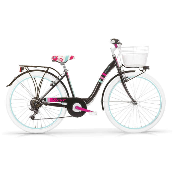 Bici Bambina MBM Fleur 26" 6 Velocità-Nero