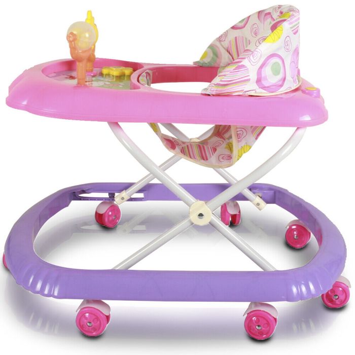 Girello Bambini Wizy Happy per Primi Passi con Chiusura Salvaspazio e Console Gioco 