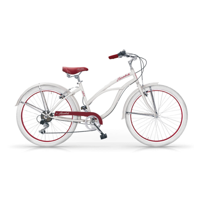 Bici  Cruiser MBM HONOLULU DONNA Ruota 26"-Avorio