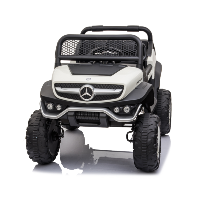 Auto Elettrica per Bambini Mercedes Unimog 12V 2 Posti Monitor Touchscreen Mp4-Bianco