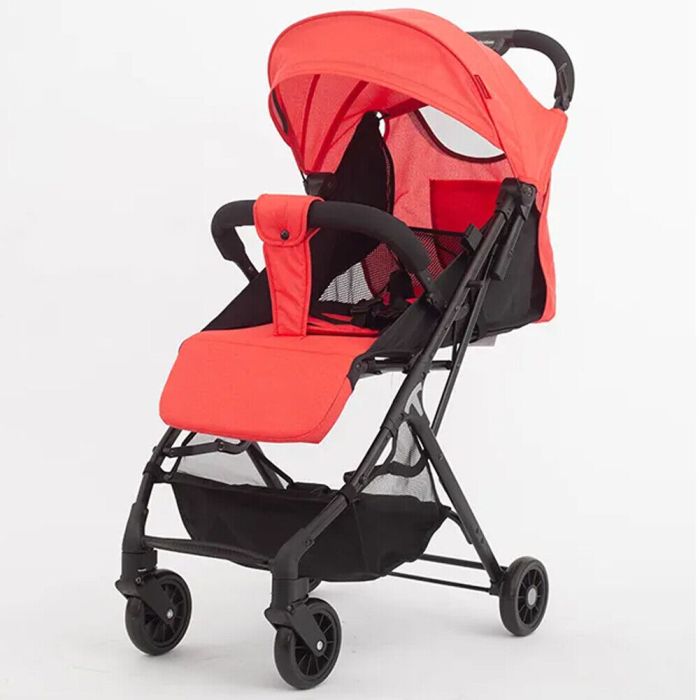 Passeggino Wizy Pro Ultra Leggero Chiusura Facilitata Salvaspazio Portata 15 kg-Rosso