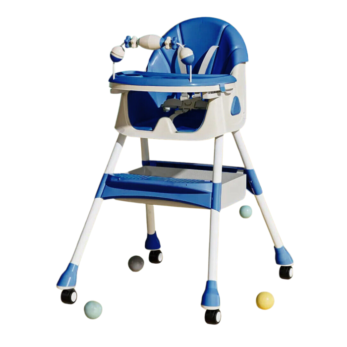 Seggiolone Pappa Wizy Pro 3 in 1 da 0 - 36 Mesi Evolutivo con Chiusura Salvaspazio-Blu