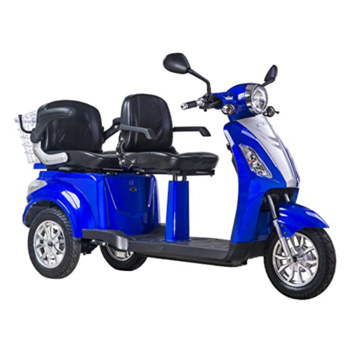 Scooter Z-TECH ZT-18 "TRILUX PLUS" 3 RUOTE 2 Posti Differenziale Anziani-Blu