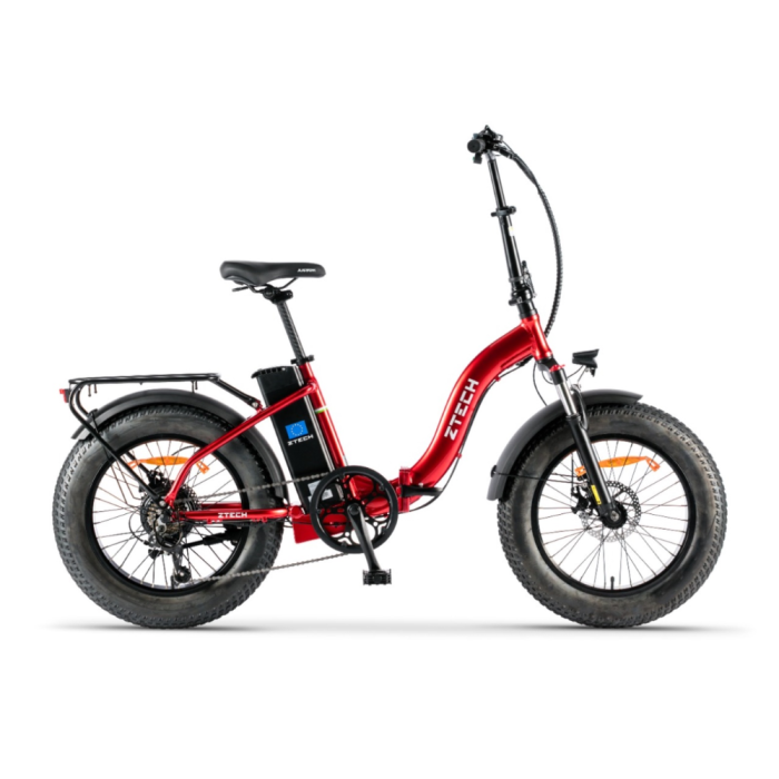 Bicicletta Elettrica Pieghevole Z-Tech ZT-89-D Folding Etna 2.0 250W(500W) 13Ah 48V Litio-Rosso