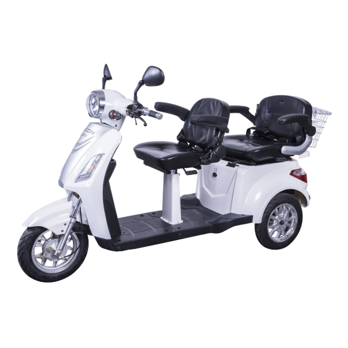 Scooter Z-TECH ZT-18 "TRILUX PLUS" 3 RUOTE 2 Posti Differenziale per Anziani-Bianco