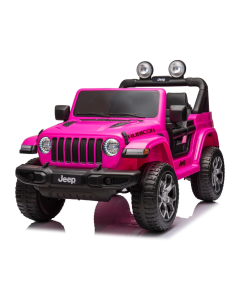 Auto Macchina Elettrica per Bambini JEEP FIAT Wrangler RUBICON 12V 2 Posti  con Monitor 4" Mp4 - Sedile in Pelle 