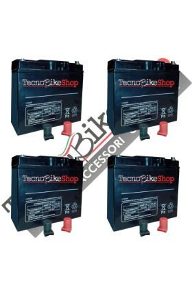 4 Batterie Cicliche per Veicoli Elettrici - Scooter - Biciclette - Monopattini  (48V) - 12V  22Ah a Piombo T8