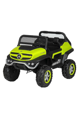 Auto Elettrica per Bambini Mercedes Unimog 12V 2 Posti Monitor Touchscreen Mp4-Verde