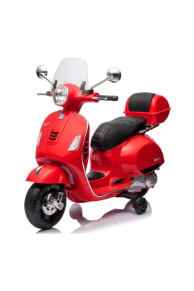 Moto Elettrica Piaggio Vespa GTS Super 12V con Bauletto e Parabrezza-Rosso