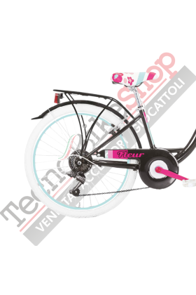 Bici Bambina MBM Fleur 24" 6 Velocità-Nero