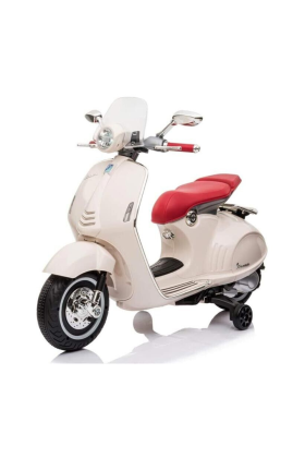 Moto elettrica per Bambini Piaggio Vespa 946 12V con Parabrezza-Bianco