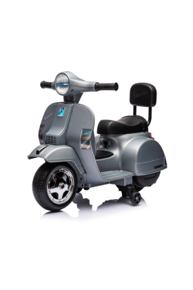 Moto Scooter Elettrico per Bambini Piaggio Mini Vespa PX Small  6V-Grigio