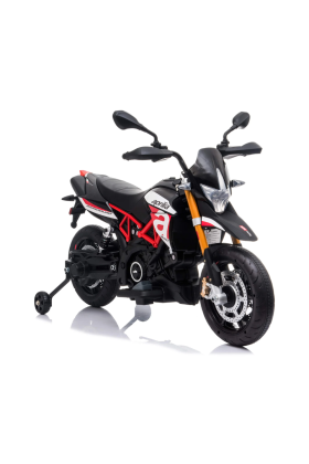 Moto Elettrica per Bambini Aprilia Racing Dorsoduro 12V Ruote in EVA-Rosso