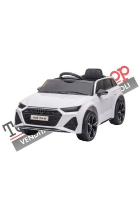 Auto Macchina Elettrica Per Bambini Audi RS6 12V-Bianco