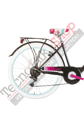 Bici Bambina MBM Fleur 26" 6 Velocità-Nero