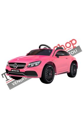 Auto Macchina Elettrica per Bambini Mercedes C63 AMG 12V -Rosa