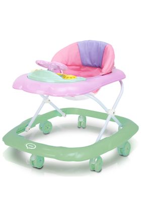 Girello Bambini Wizy Easy per Primi Passi Salvaspazio e Volante Interattivo-Verde