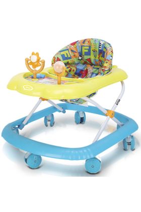 Girello Bambini Wizy Happy per Primi Passi con Chiusura Salvaspazio e Console Gioco -Blu