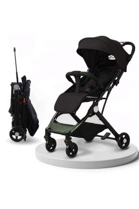 Passeggino Wizy Easy Ultra Leggero Chiusura Facilitata Salvaspazio Portata 15 kg-Nero