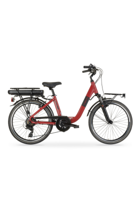 Bicicletta Elettrica A Pedalata Assistita MBM Rhea 24"-Rosso Opaco