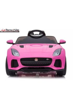 Auto Elettrica per Bambini Jaguar F-TYPE SVR 12V - Sedile in Pelle -Rosa