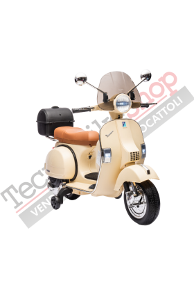 Moto Scooter Elettrico per Bambini Piaggio VESPA PX150 FULL con Parabrezza e Bauletto 12V  