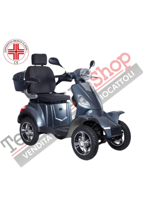 Scooter Elettrico Z-TECH ZT-19-M FASTER  4 Ruote per Disabili e Anziani Batteria Piombo -Grigio