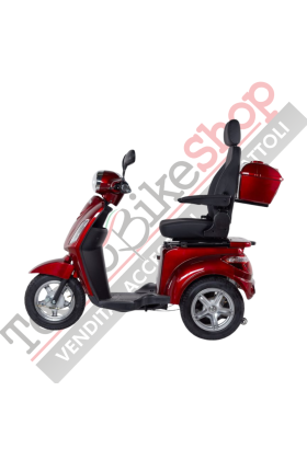 Z-TECH ZT-15-C Trilux Plus – Scooter Elettrico 3 Ruote per Anziani e Disabili-Rosso