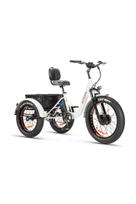Triciclo Bicicletta Elettrica Z-TECH ZT-80-B "FAT TRIKE " 3 Ruote 250W 13 Ah 48V Batteria Litio 